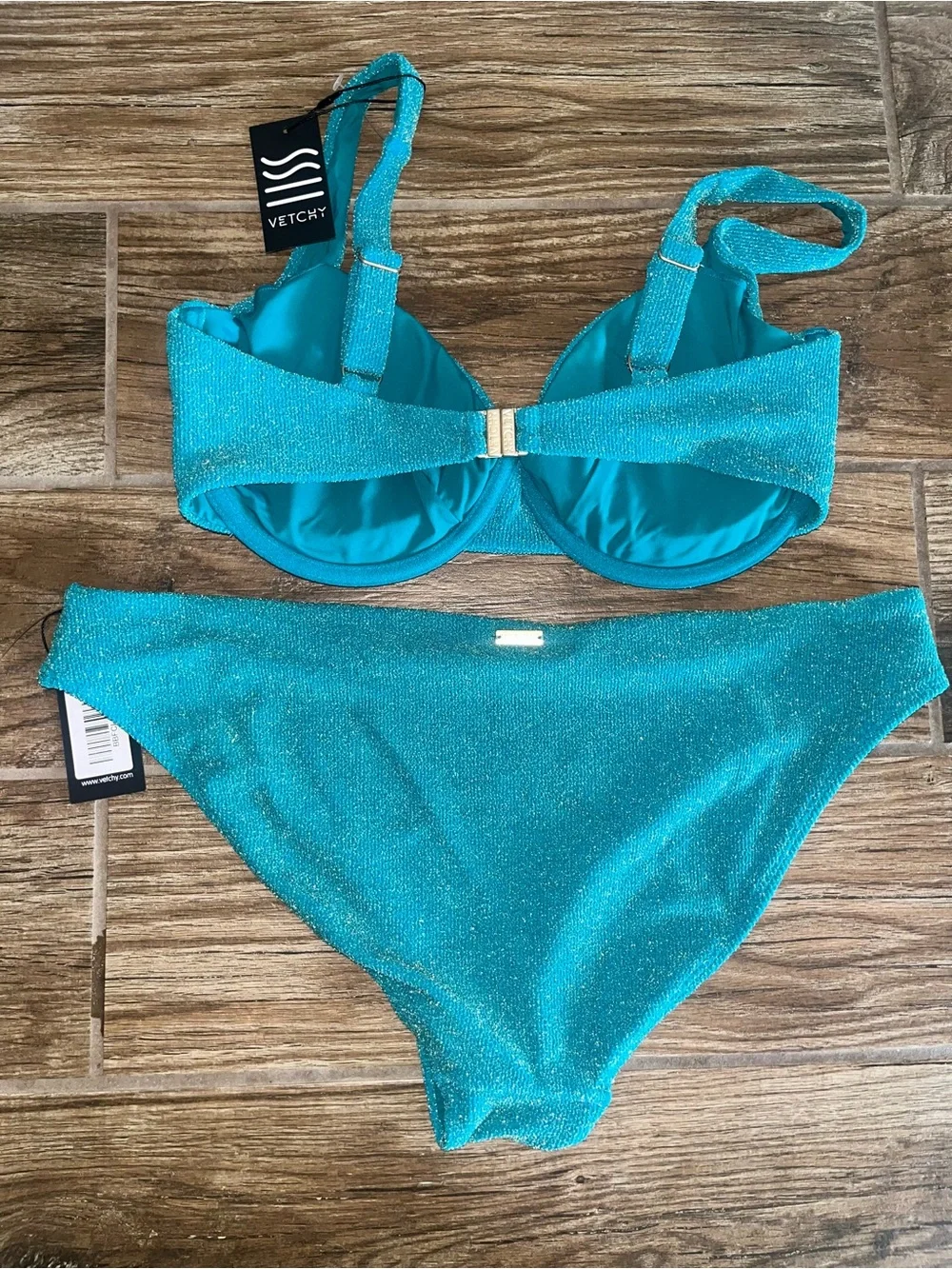 NWT Vetchy Laguna Bikini Emerald Set